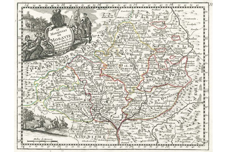 Rouge Le :  Moravie, mědiryt 1743