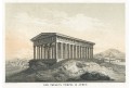 Atény Therseus Tempel, litografie, (1860)