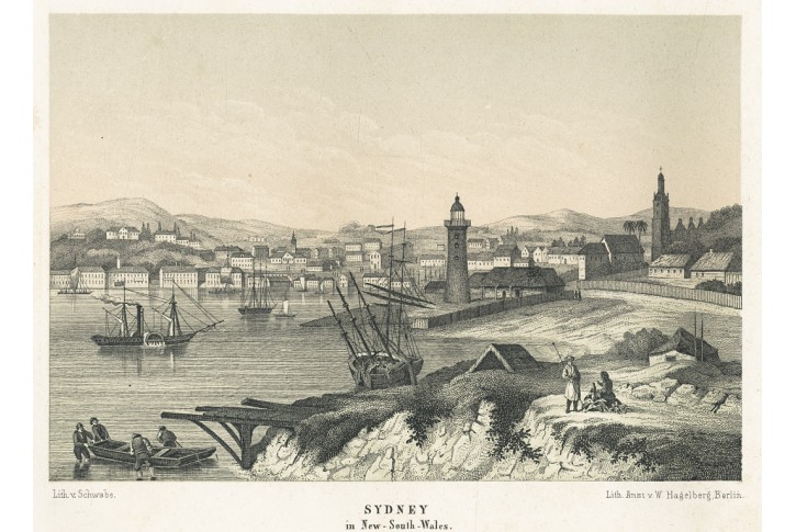 Sydney, Malerisches, litografie, (1860)