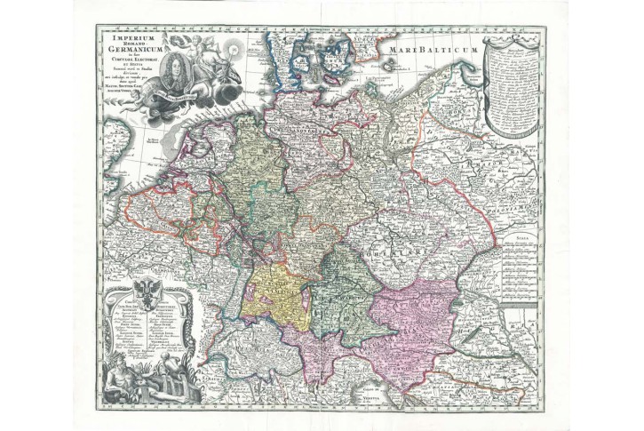 Seutter : Německo Čechy, kol. mědiryt, 1740