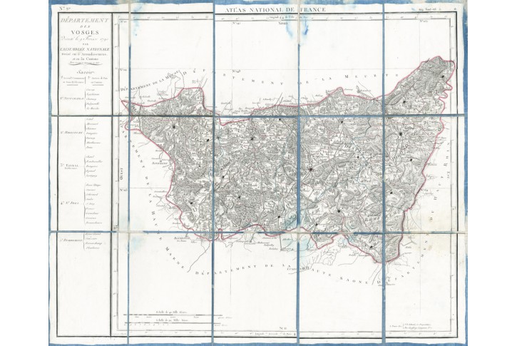 Vosges - Vogézy , Houdan, mědiryt, 1806