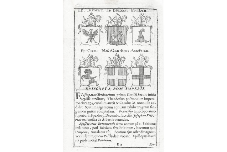 Episcopi S. Rom. Imperii,  mědiryt  (1720)