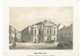 Praha Stavovské divadlo, Rauh, litografie, (1840)