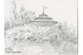 Lovosice altán, Weinhold, kresba, 1895