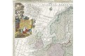 Seutter G.M.: Europa, kolor. mědiryt, 1750