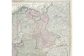 Seutter G.M.: Europa, kolor. mědiryt, 1750