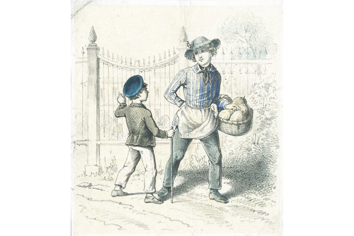 Sklizeno, litografie, (1840)