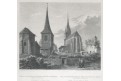 Praha Chrám sv. Štěpána, Mikovec, oceloryt 1860