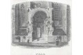 Praha sv. Vít portál, Schottky, mědiryt, 1831