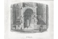 Praha sv. Vít portál, Schottky, mědiryt, 1831