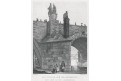 Praha Karlův most, Merklas, oceloryt, 1846