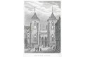 Praha Panna Maria pod řetězem, oceloryt, 1846