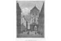 Praha Prašná brána, Haase, oceloryt 1836