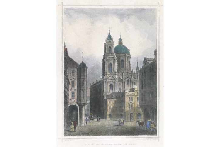 Praha Mikuláš Malostr, Ruthner, oceloryt, 1871