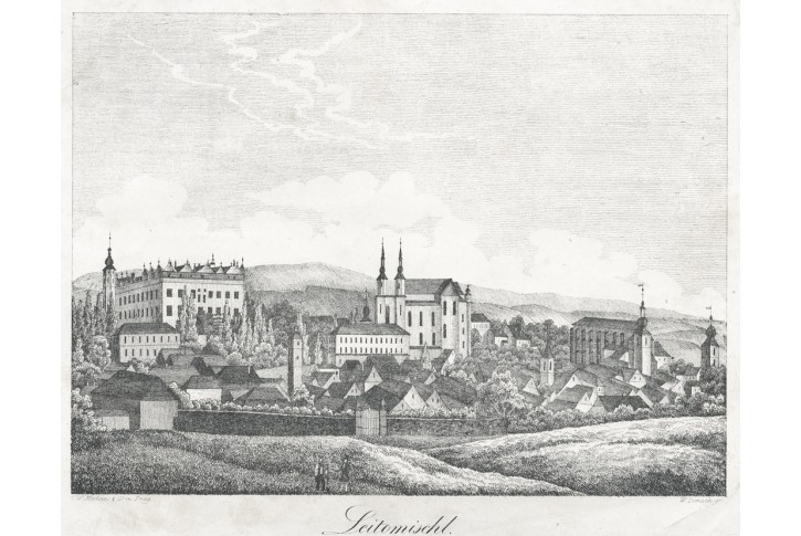 Litomyšl, Medau, litografie, (1840)