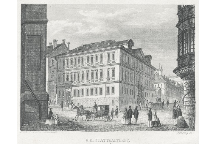 Praha Malostranské, Morstadt, oceloryt 1846