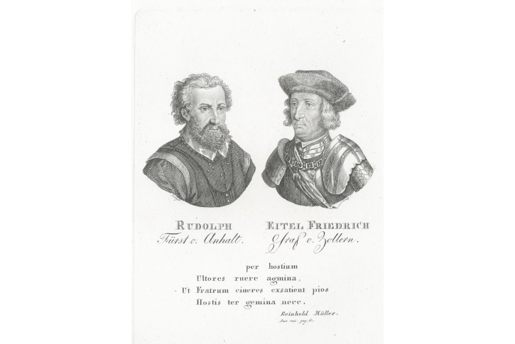 Anhalt Rud., Zollern Eitel, mědiryt, (1820)