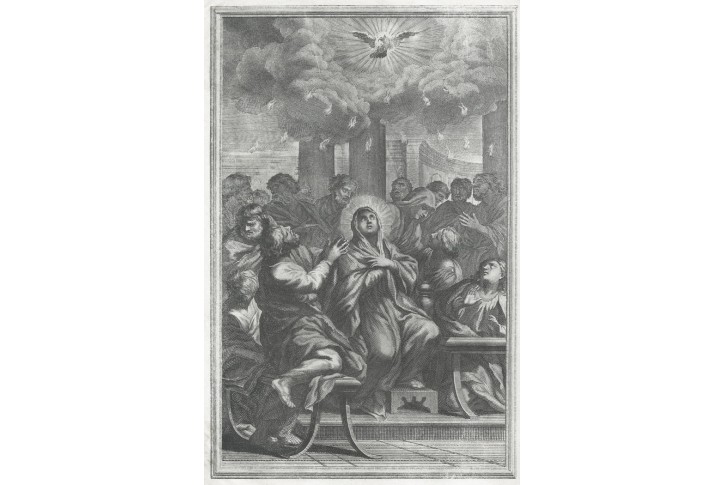 Seslání ducha svatého, Fabri, mědiryt , (1800)