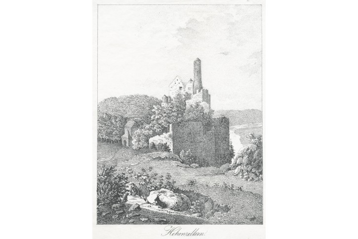 Hohenzollern, Sächs.  Trompeter, litografie , 1832