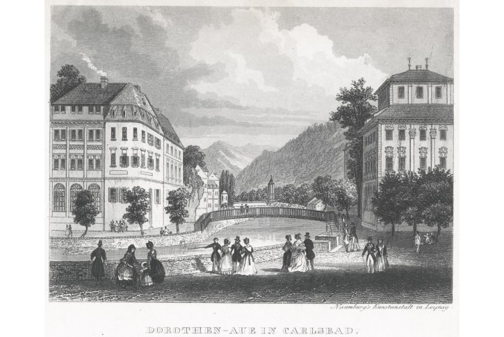 Karlovy Vary Dorothen, Naumburg,  oceloryt, (1830)