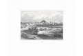 Brno celkový pohled , Lange, oceloryt, 1842