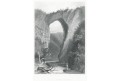 Virginie přírodní most,  oceloryt, (1840)