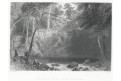 Vodopád indiáni,  oceloryt, (1840)