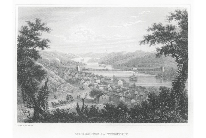 Wheeling Virginia, Meyer, oceloryt, 1850