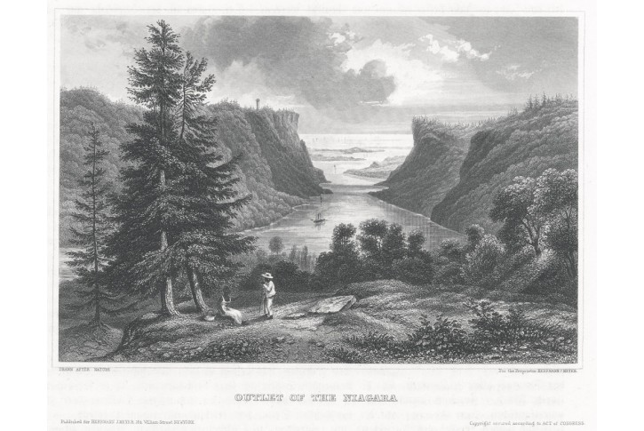 Niagara II., Meyer, oceloryt, 1850