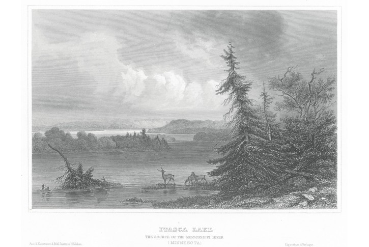 Ithasca Lake, Meyer, oceloryt, 1850