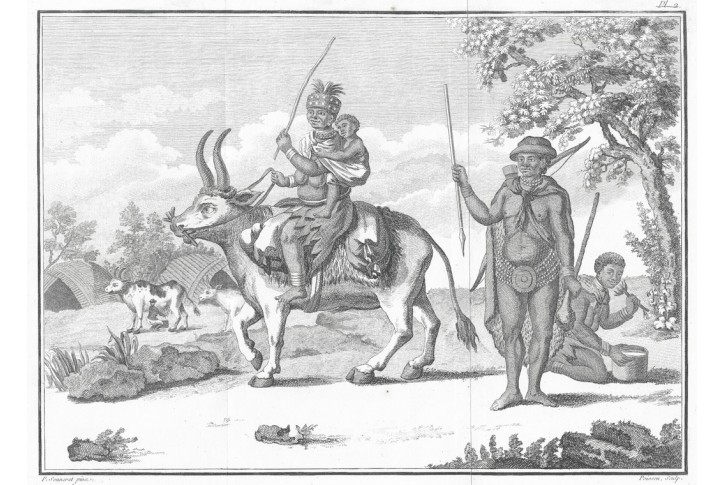 Hotentoti, Sonnerat, mědiryt, 1782