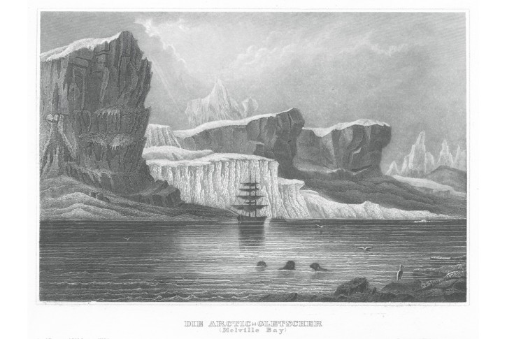 Melville Bay Gronsko, Meyer, oceloryt, 1850