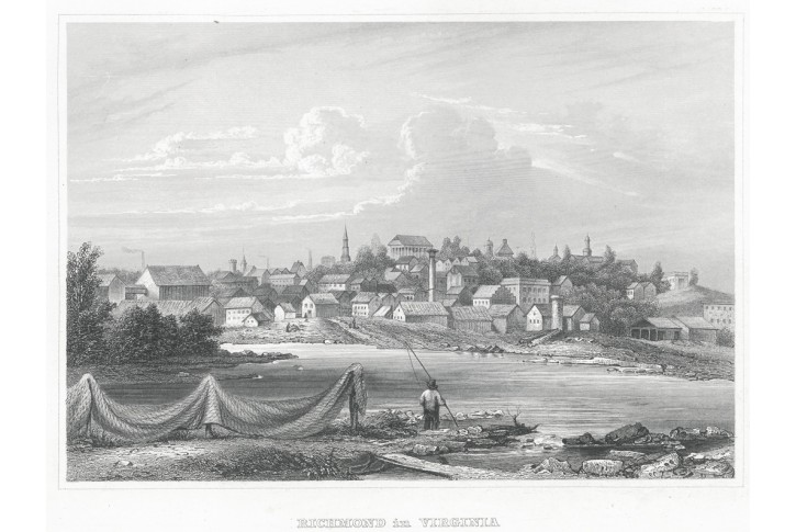 Richmond Virginia, Meyer, oceloryt, (1850)