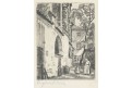 Souček, městská scéna, lept , 1930