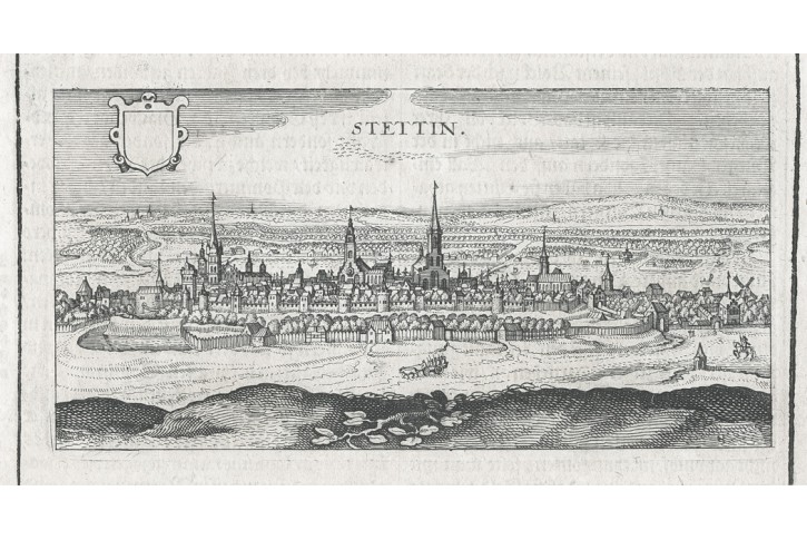 Stettin, Hulsius,  mědiryt, 1632