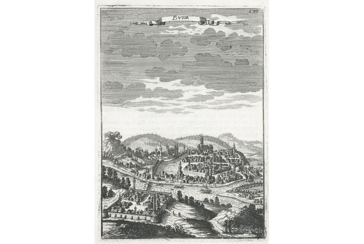Buda , Mallet, mědiryt, 1683