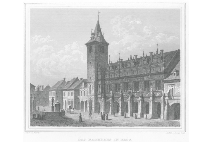Most radnice, Schimmer,  oceloryt, 1842