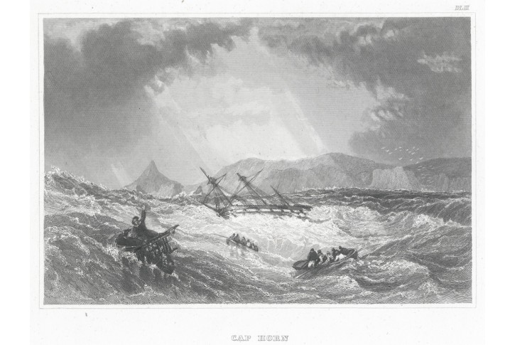 Mys Horn, Meyer, oceloryt, 1850
