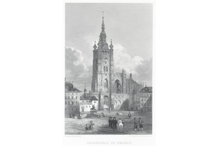 Praha sv. Vít, Rouargue, oceloryt 1860