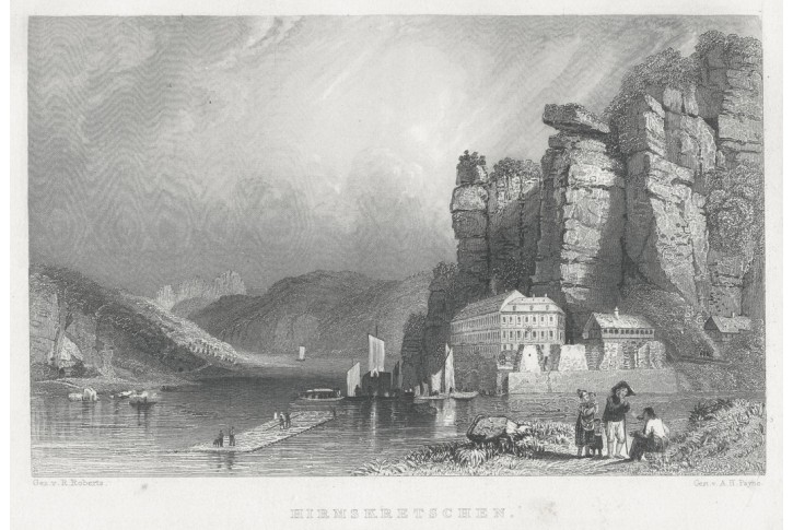 Hřensko,oceloryt, (1860)