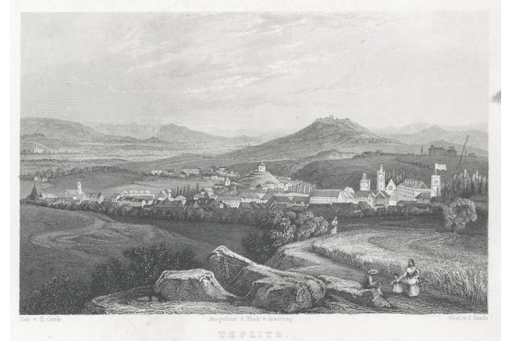 Teplice, Weidmann, oceloryt, 1840