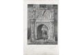 Chomutov Stará brána, Mikovec, oceloryt 1860
