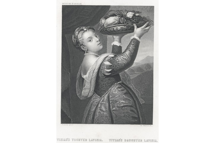 Tizianova dcera Lavinia, oceloryt, (1860)