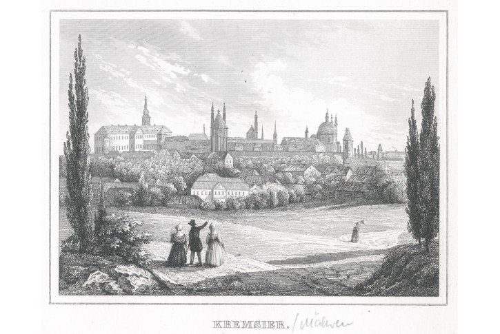 Kroměříž, Kleine Universum, oceloryt, (1840)