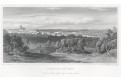 Praha panorama, Lange, oceloryt, 1841
