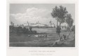 Olomouc od východu, Lange, oceloryt, 1848
