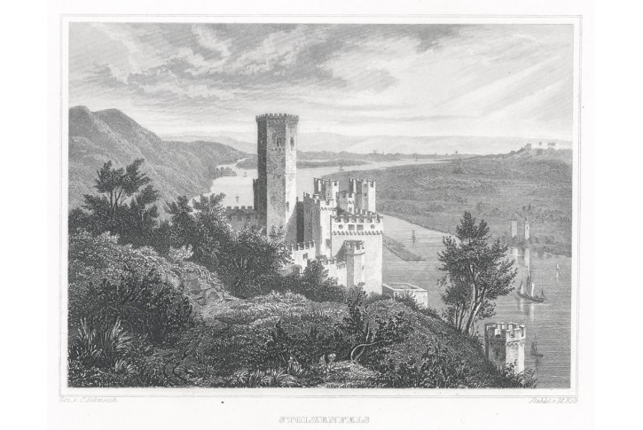 Stolzenfels II., Lange, oceloryt, 1847