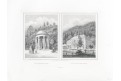 Karlovy Vary Theresienbrunn, oceloryt, 1842