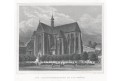 Brno kostel Augustinianů, Lange, oceloryt, 1842