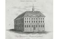 Cheb školní budova, Rainold, mědiryt, 1830